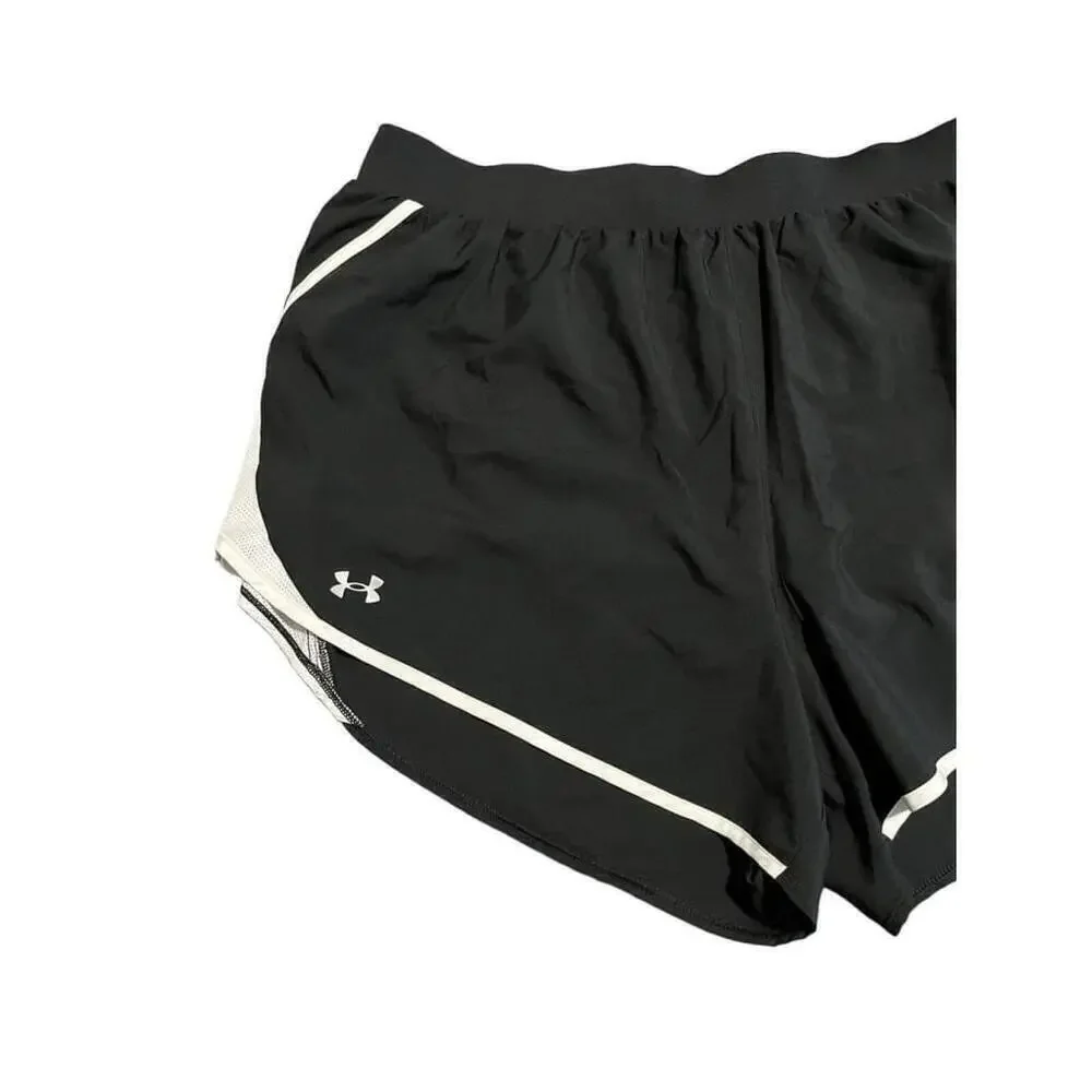 Under Armour Womens Running Shorts Size 3X Black White
